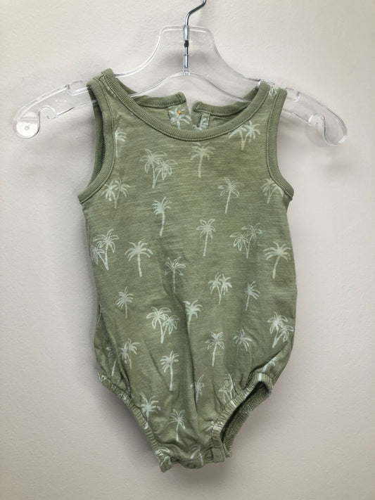6m Little Co. green palm trees Romper