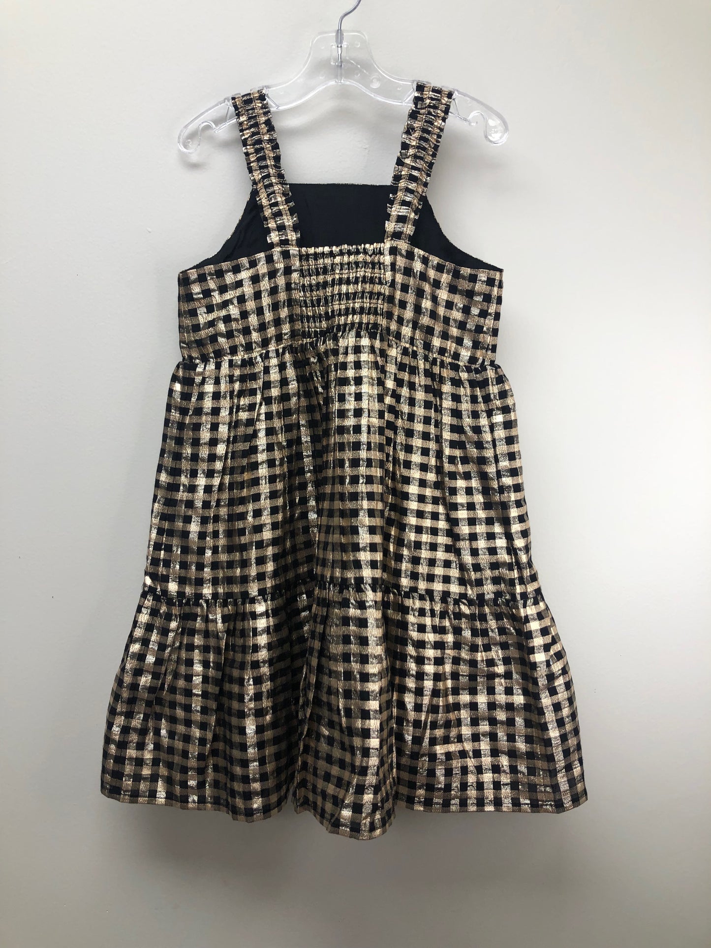 6/7 Crewcuts Gold checkered Dress