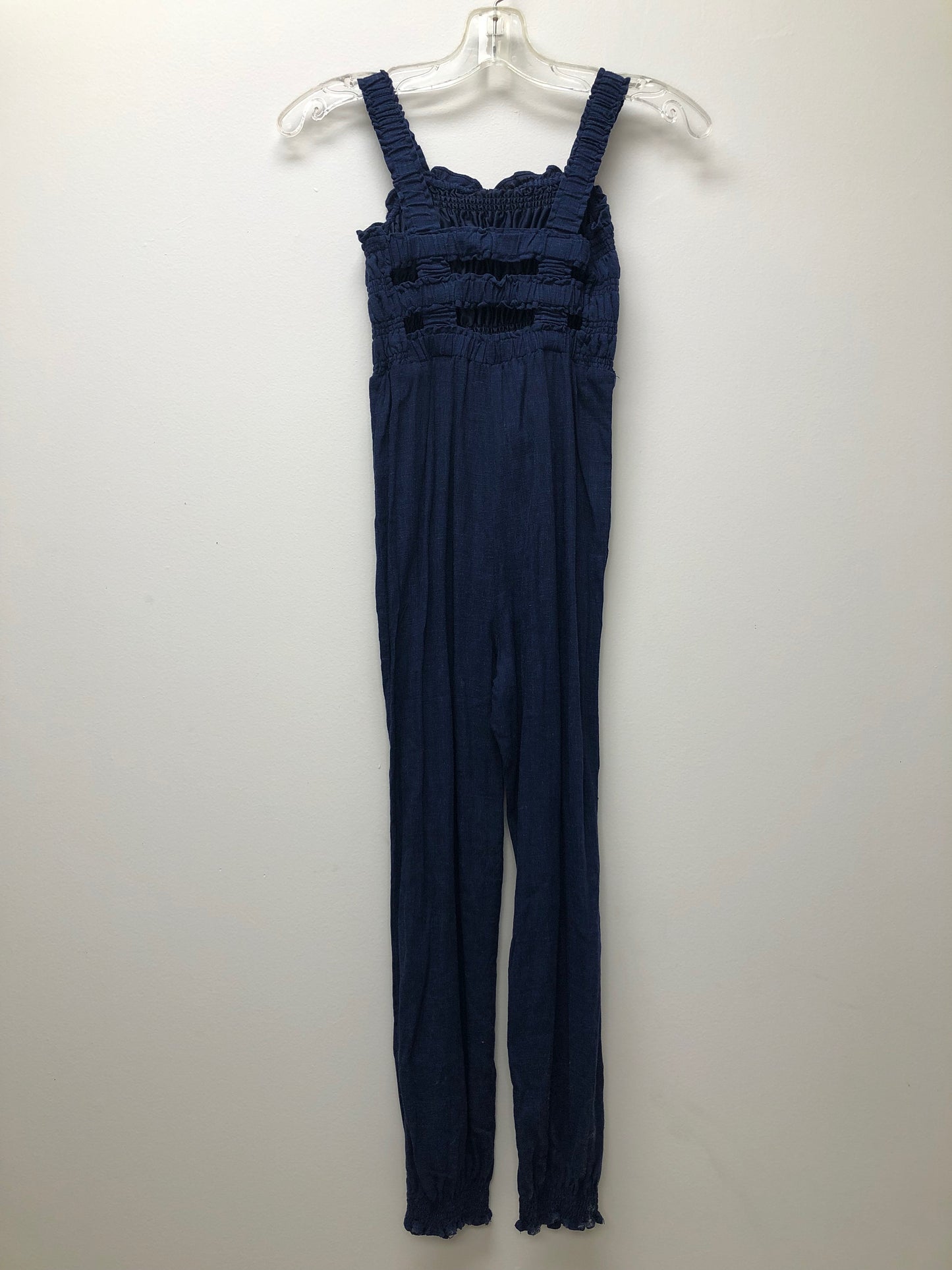 10 Franki navy smocked Jumpsuit