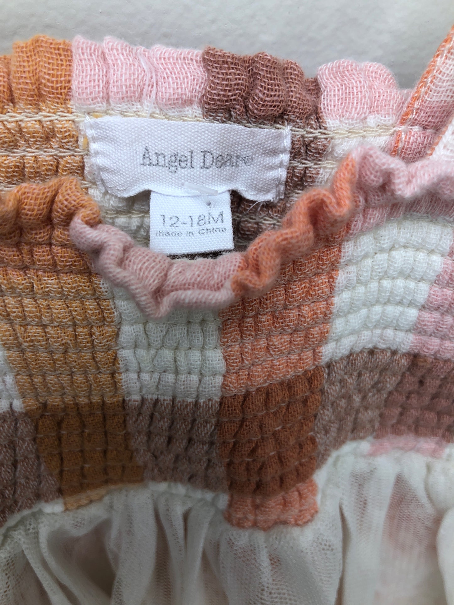 12-18 Months Angel Dear orange tutu Romper