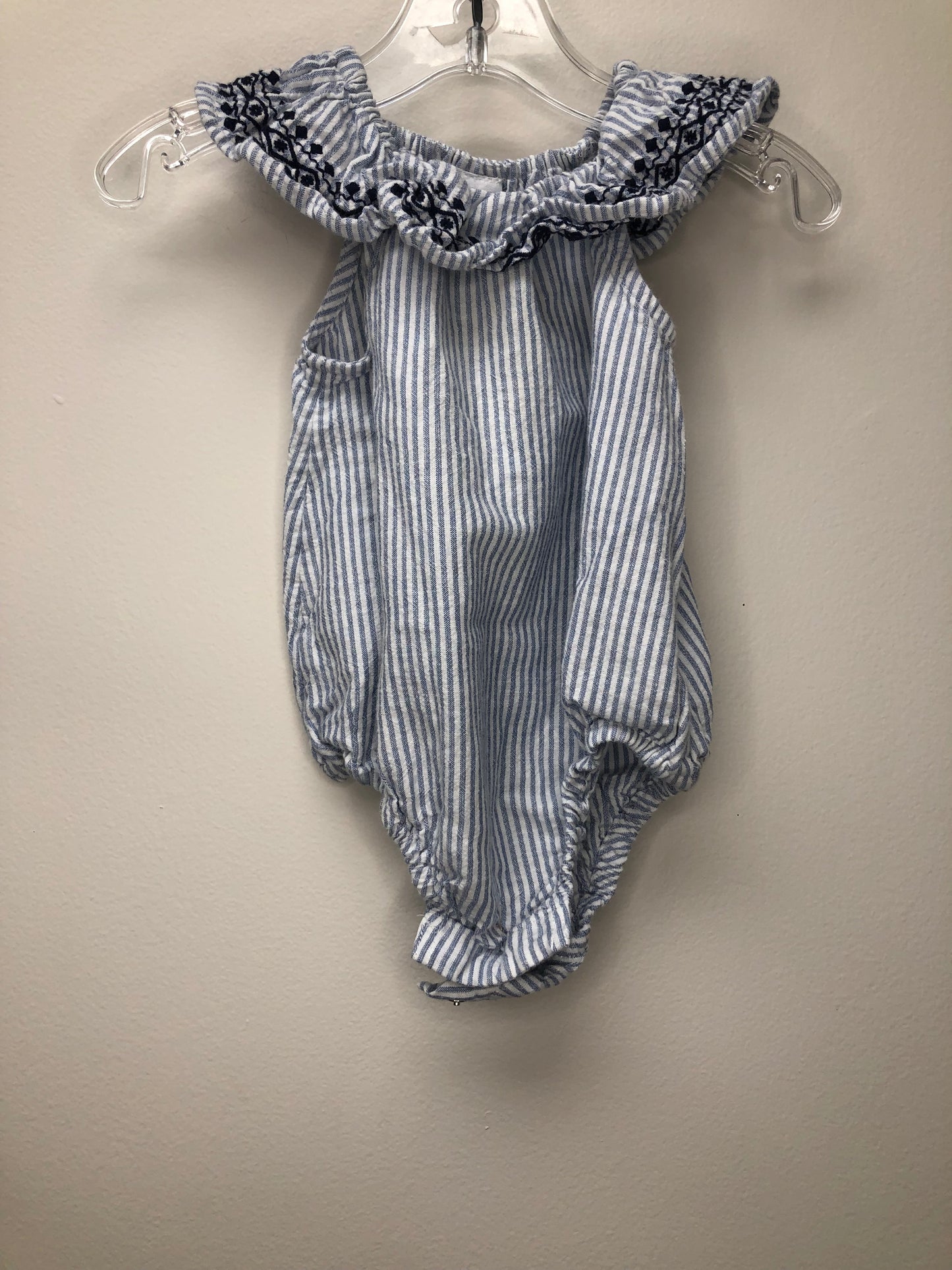 3-6m Old Navy blue stripe Romper