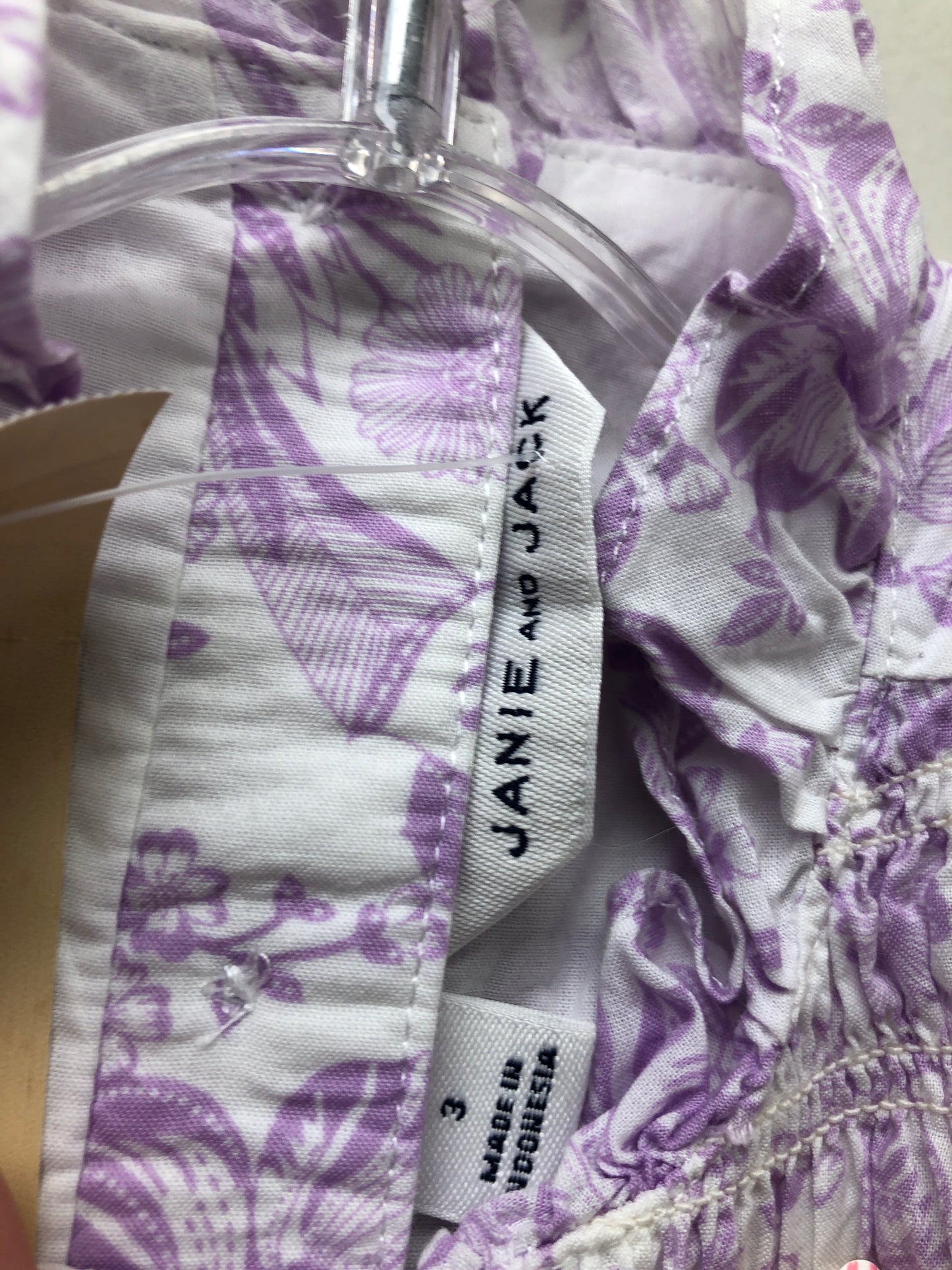 3 Janie and Jack purple floral Shirt