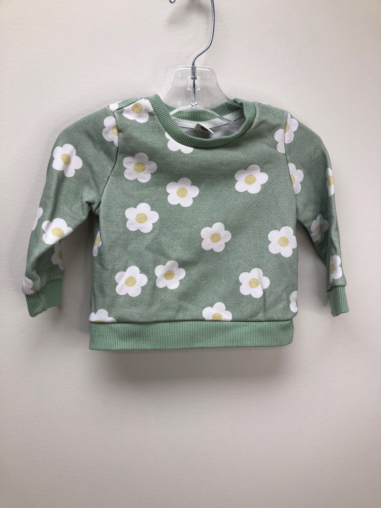 6-9 Months Cozy Cub green daisies Sweatshirt