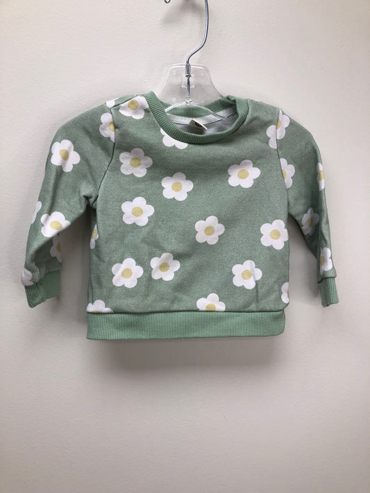 6-9 Months Cozy Cub green daisies Sweatshirt