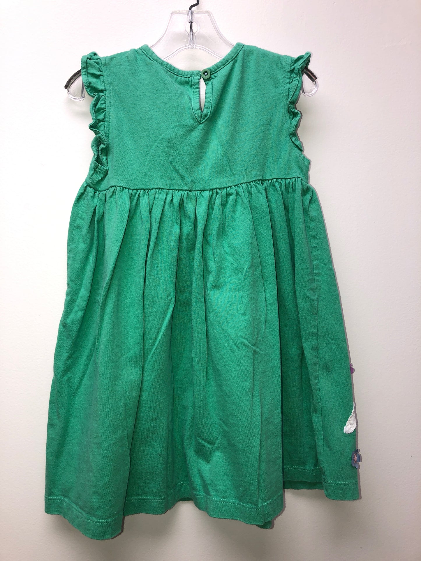 4 Mini Boden green lambs Dress