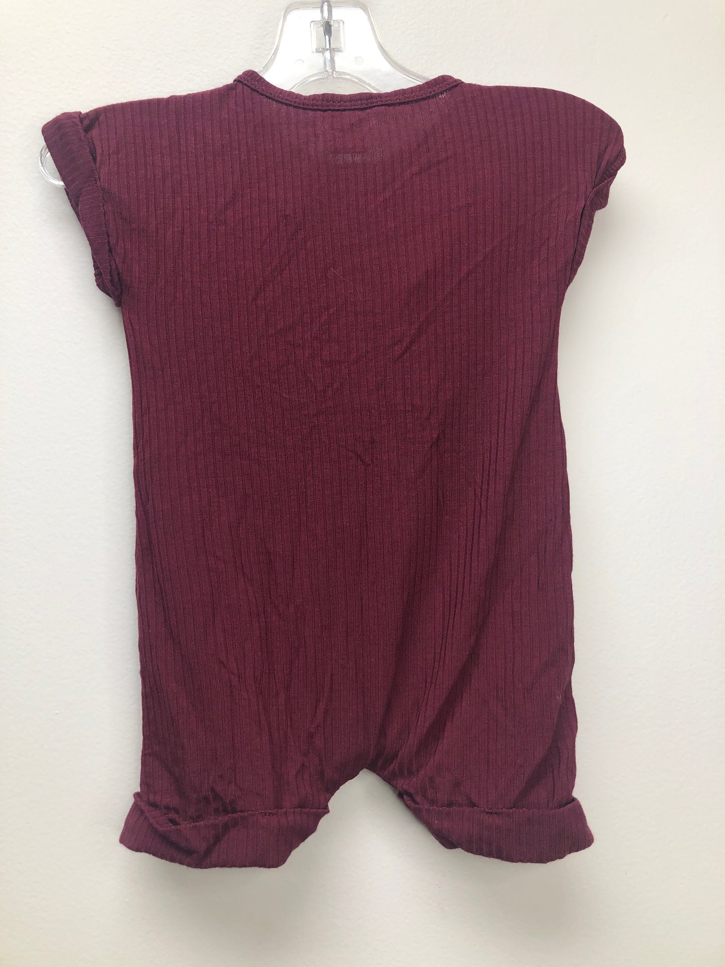 6-12 Months Lou Lou burgundy ribbed Romper