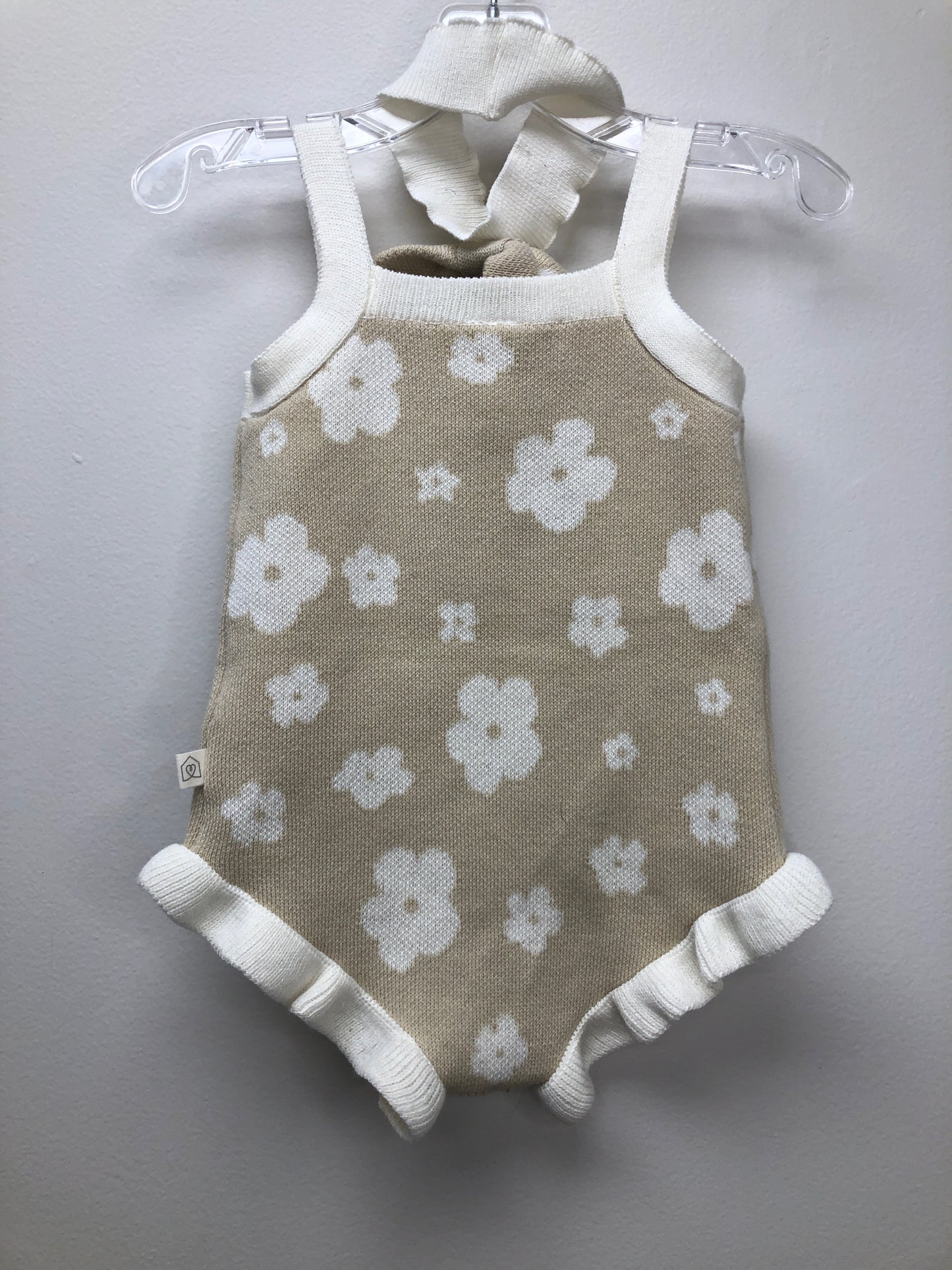 3-6 Months Snug tan floral Romper