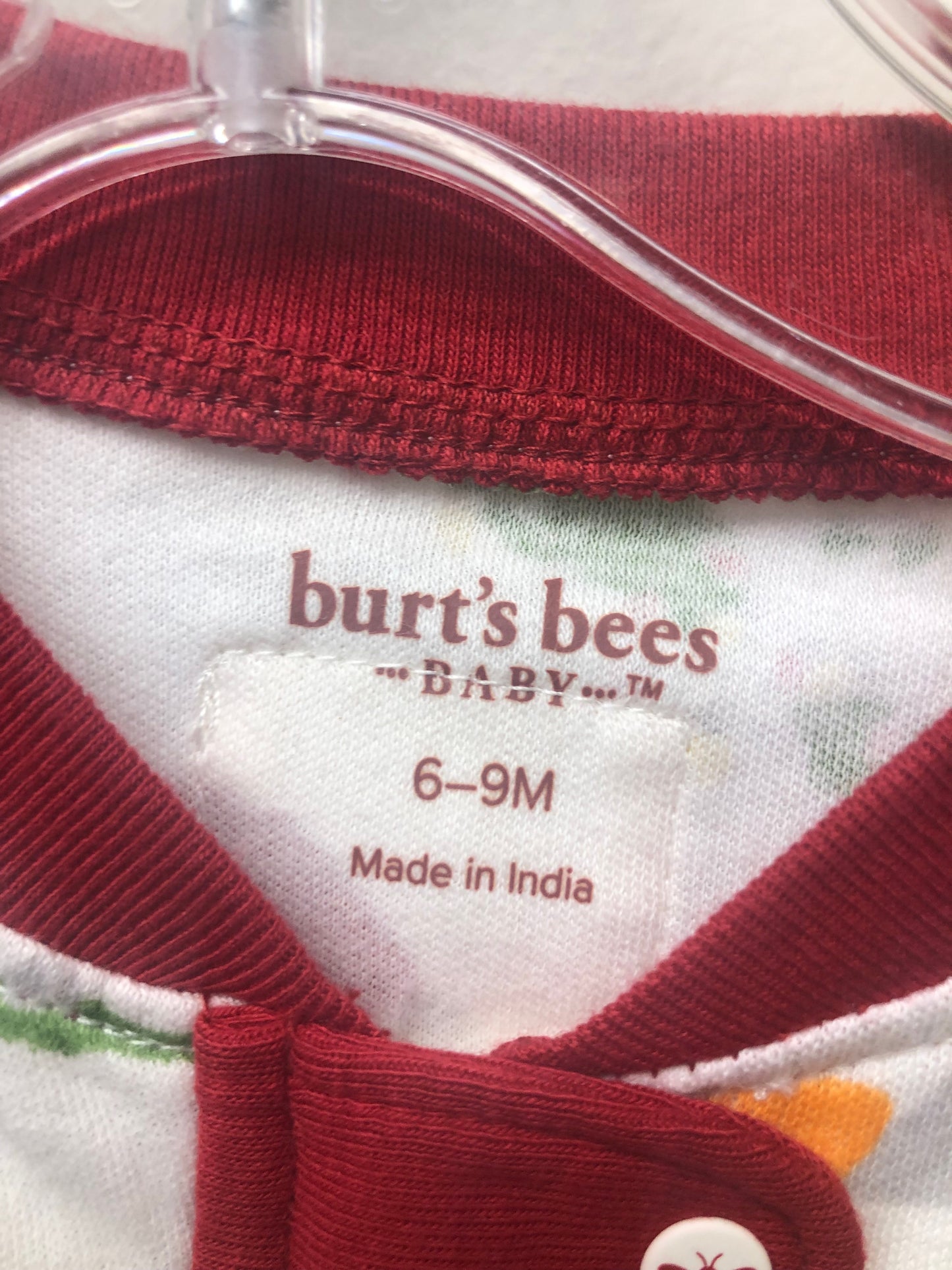 6-9m NEW Burts Bees Baby cream Christmas Sleeper