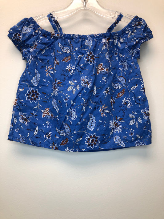 2T Janie and Jack blue floral Shirt