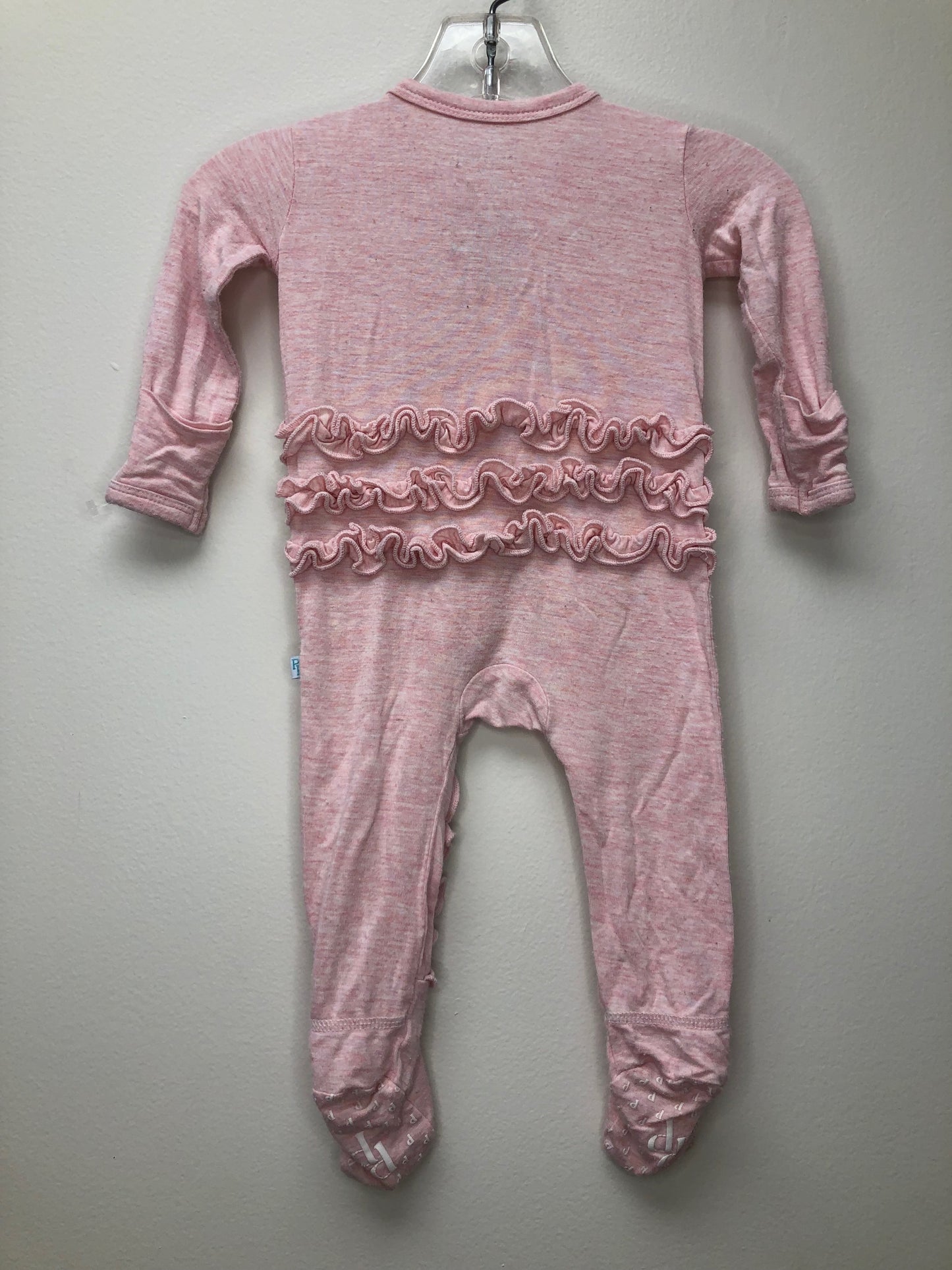 0-3m Posh Peanut pink ruffle Sleeper