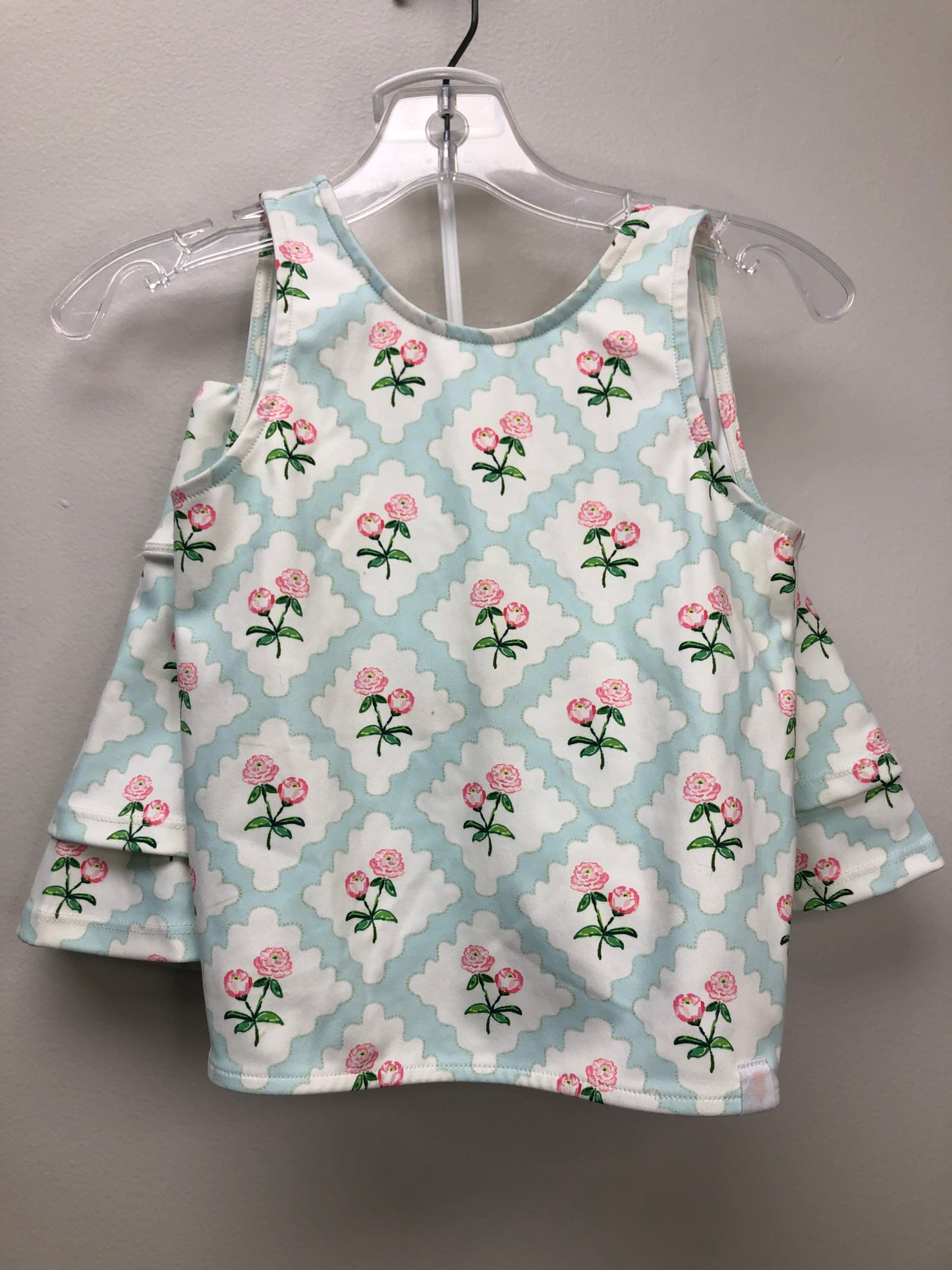 5T Sweet Honey Clothing Co. blue floral 2 PC Ensembles
