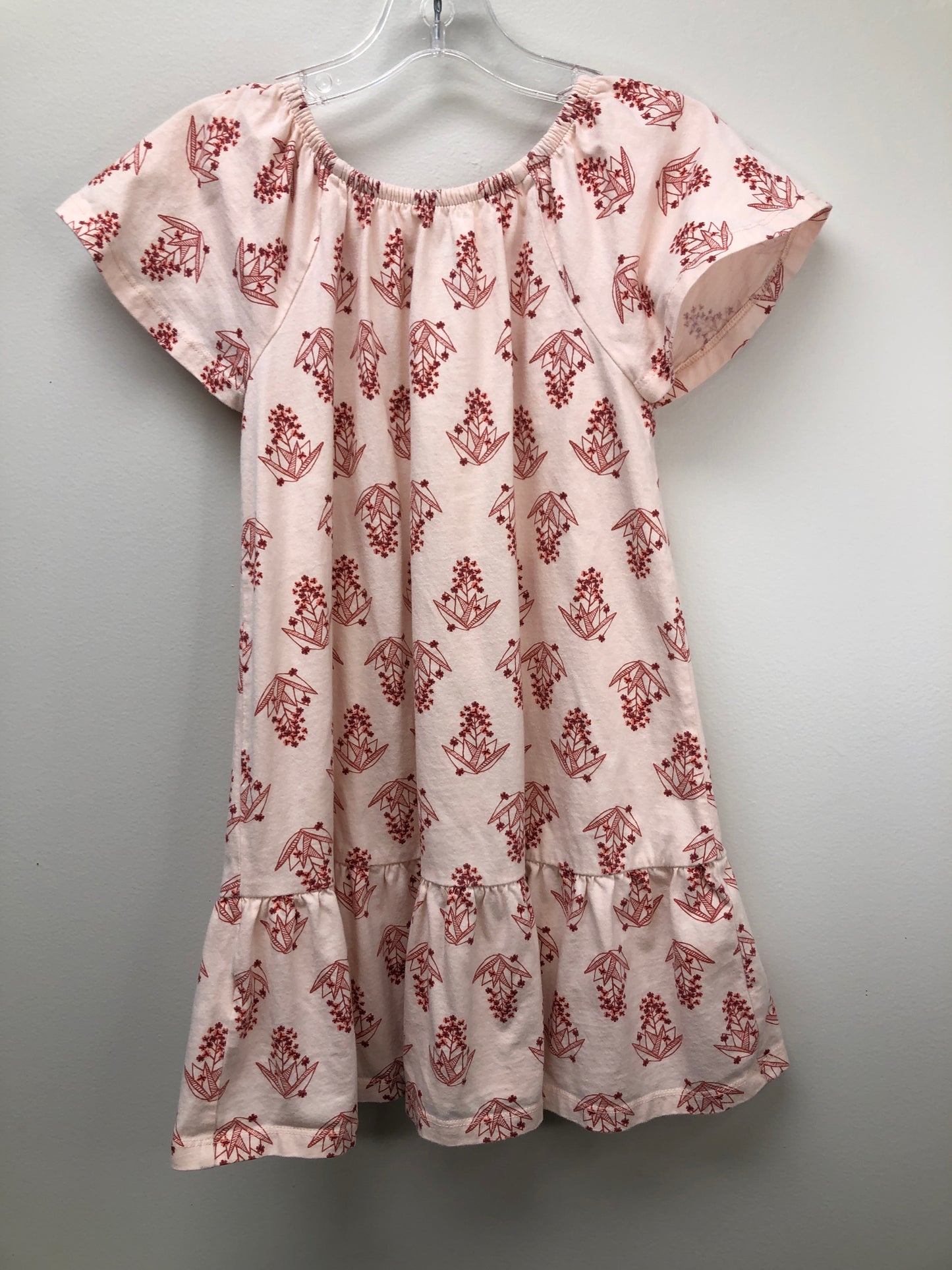 6 tea pink floral Dress