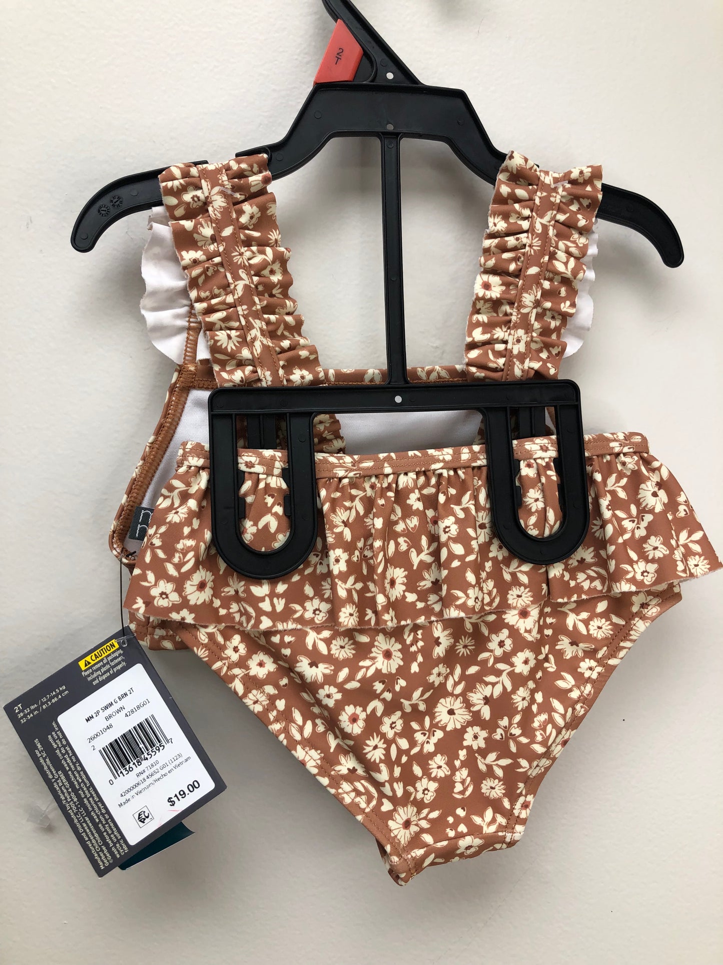 2T Modern Moments NEW brown floral Swimwear