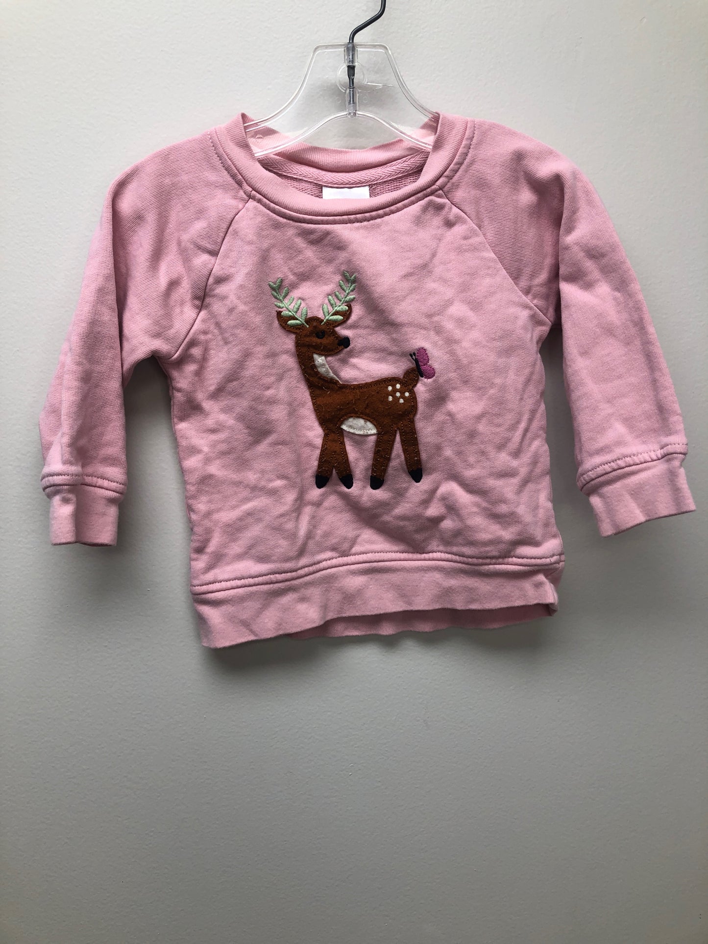 18 months Hanna Andersson pink deer Sweatshirt