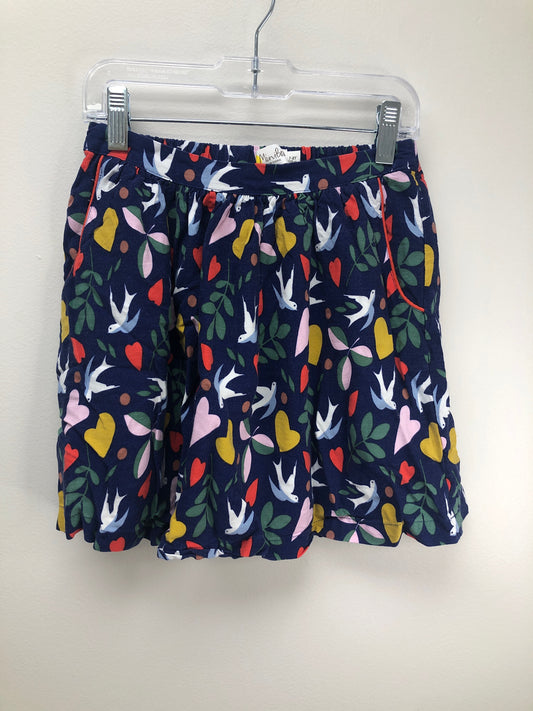 7/8 Mini Boden navy doves Skirt