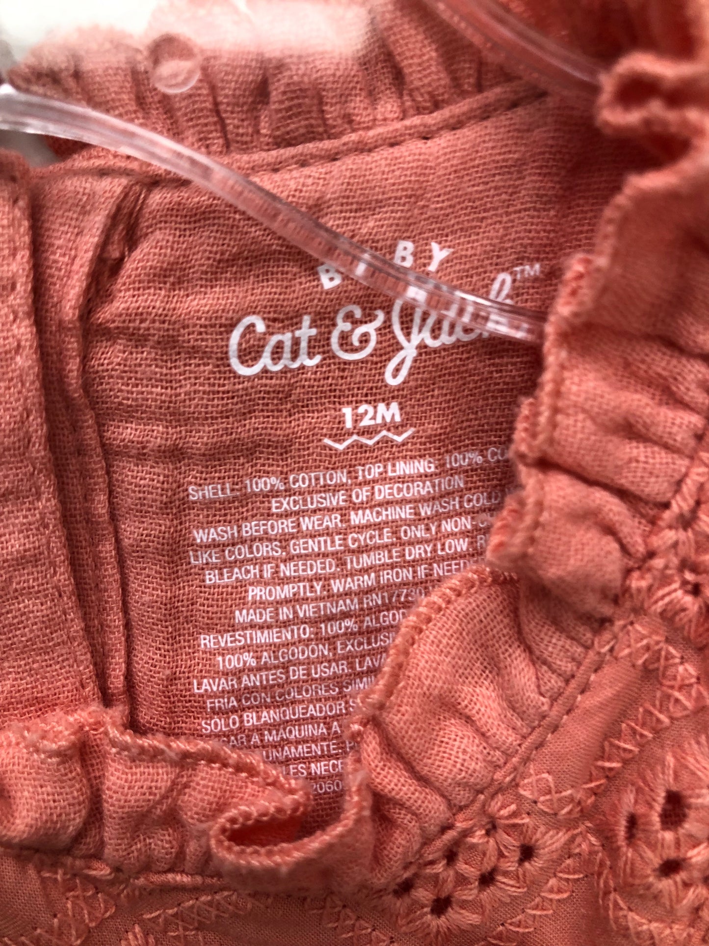 12m Cat & Jack pink NEW Romper