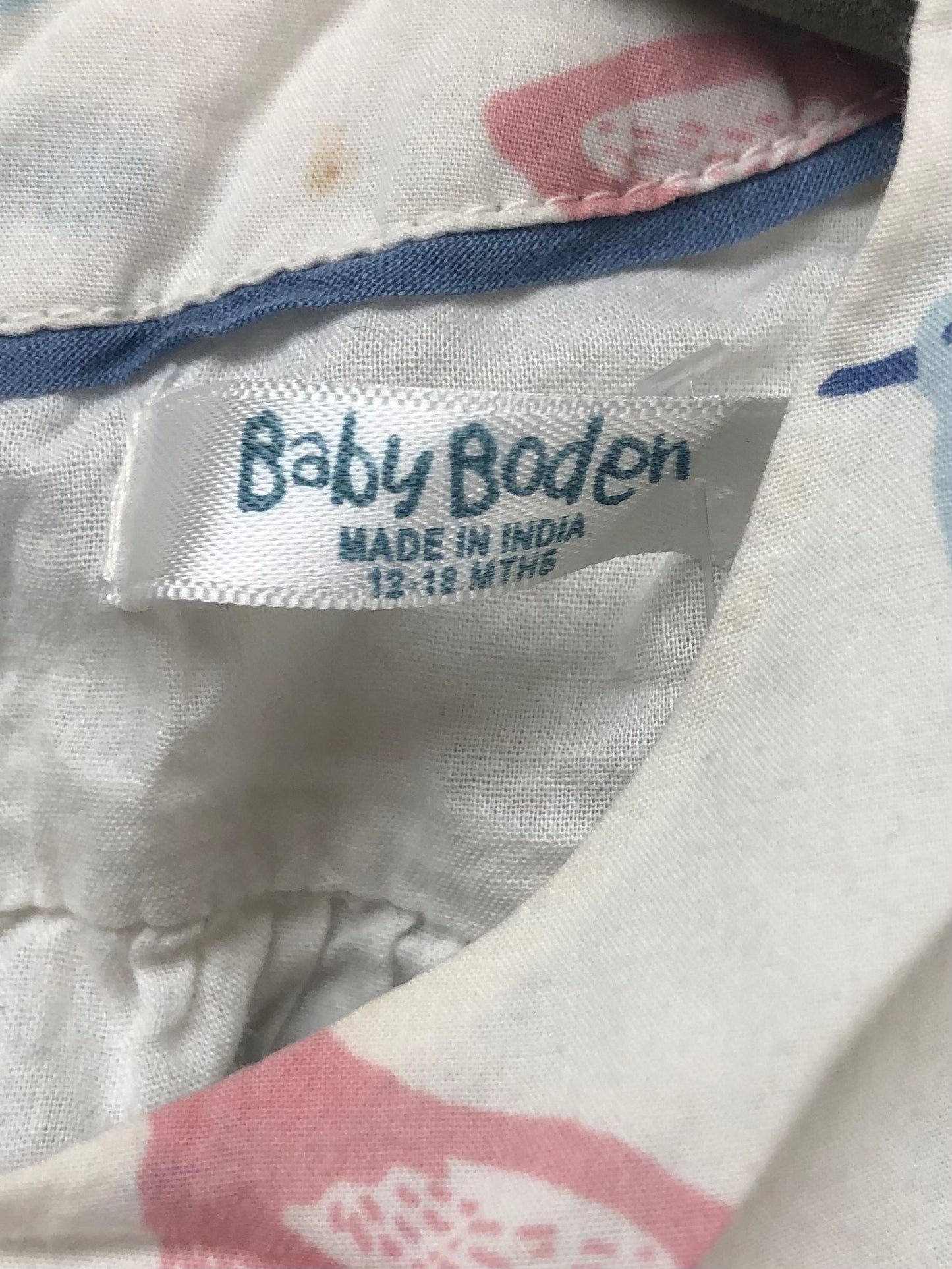12-18 Months Baby Boden cream Birds 2 PC Ensembles