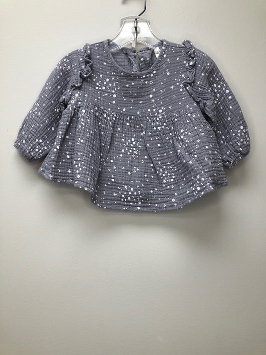6-12m Rylee & Cru gray print 2 PC Ensembles