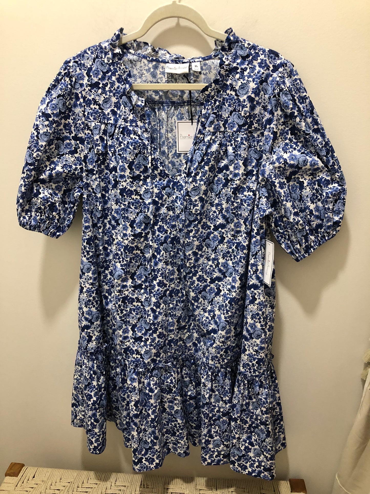 PremierAmour Adult Size XL Blue Floral Dress
